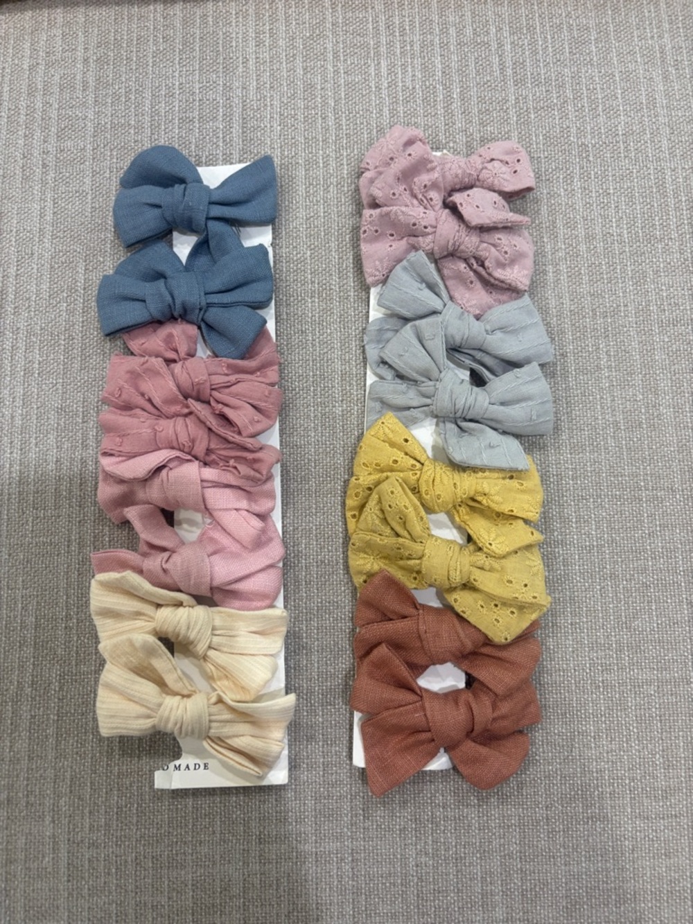 Kids Bow Headband Set - Neutral & Pastel Mix 8 pairs